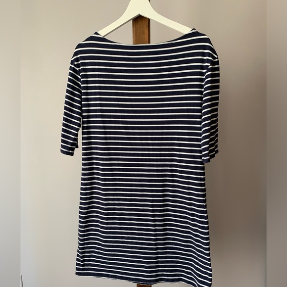 PINK MARTINI | Striped Blue and White T-Shirt Dress | Sz S - Picture 5 of 6